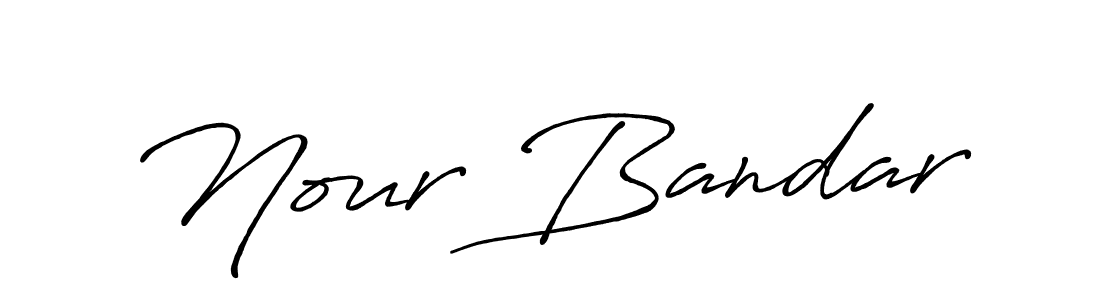 Create a beautiful signature design for name Nour Bandar. With this signature (Antro_Vectra_Bolder) fonts, you can make a handwritten signature for free. Nour Bandar signature style 7 images and pictures png