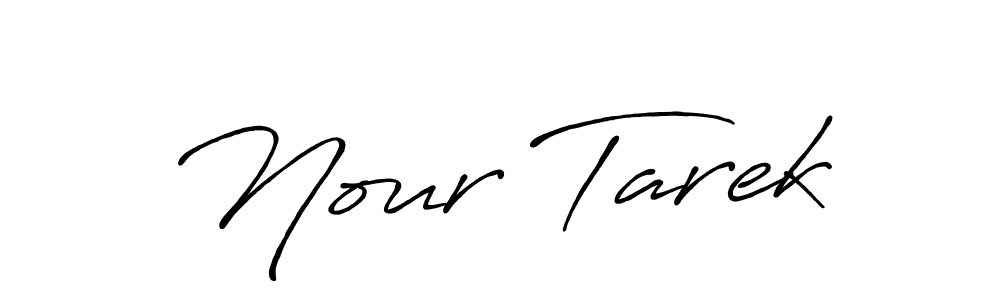 Design your own signature with our free online signature maker. With this signature software, you can create a handwritten (Antro_Vectra_Bolder) signature for name Nour Tarek. Nour Tarek signature style 7 images and pictures png