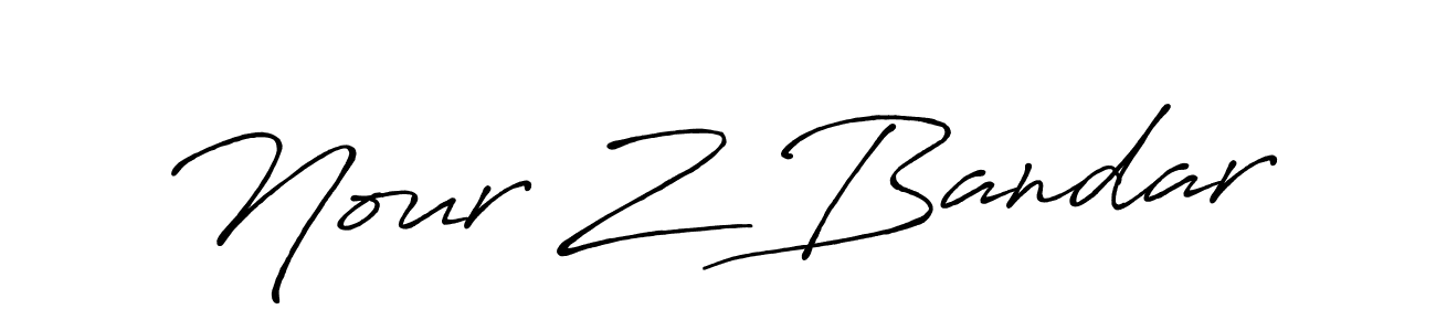 Nour Z Bandar stylish signature style. Best Handwritten Sign (Antro_Vectra_Bolder) for my name. Handwritten Signature Collection Ideas for my name Nour Z Bandar. Nour Z Bandar signature style 7 images and pictures png