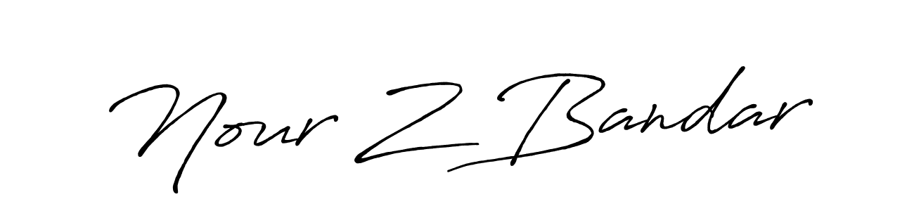 Make a beautiful signature design for name Nour Z Bandar. Use this online signature maker to create a handwritten signature for free. Nour Z Bandar signature style 7 images and pictures png