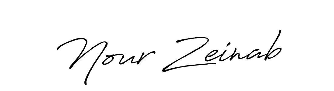 if you are searching for the best signature style for your name Nour Zeinab. so please give up your signature search. here we have designed multiple signature styles  using Antro_Vectra_Bolder. Nour Zeinab signature style 7 images and pictures png