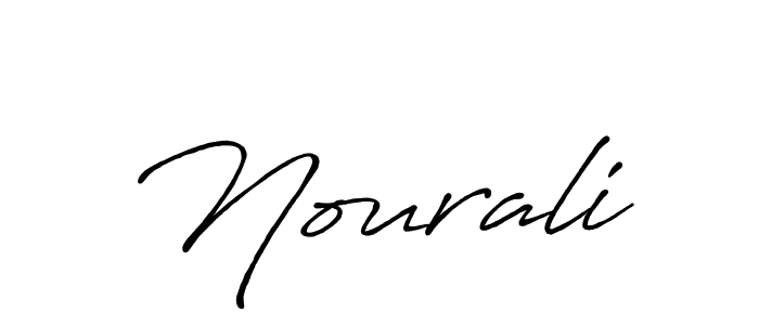 How to make Nourali signature? Antro_Vectra_Bolder is a professional autograph style. Create handwritten signature for Nourali name. Nourali signature style 7 images and pictures png