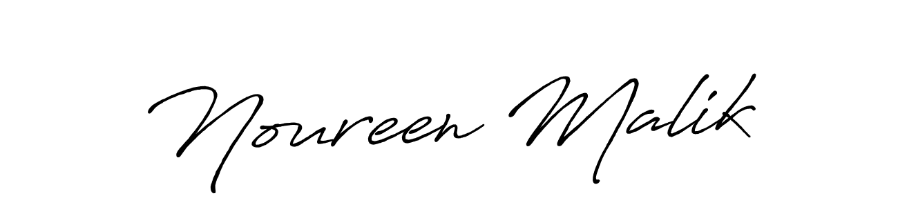 Create a beautiful signature design for name Noureen Malik. With this signature (Antro_Vectra_Bolder) fonts, you can make a handwritten signature for free. Noureen Malik signature style 7 images and pictures png