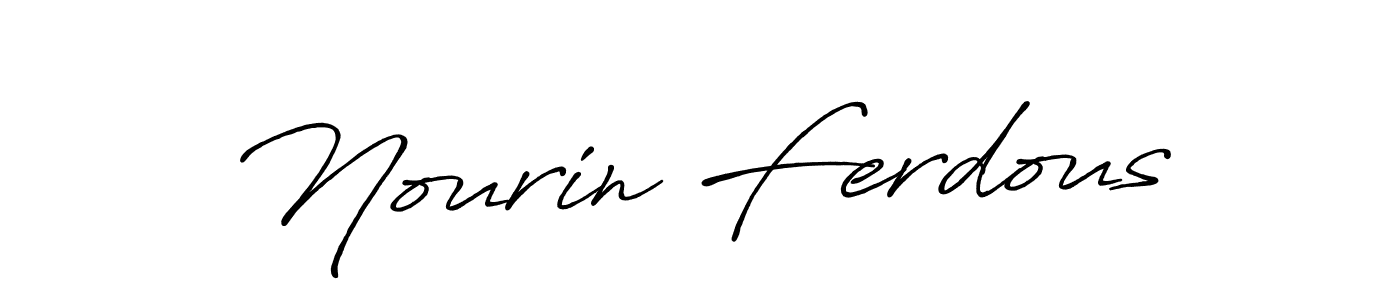 Make a beautiful signature design for name Nourin Ferdous. With this signature (Antro_Vectra_Bolder) style, you can create a handwritten signature for free. Nourin Ferdous signature style 7 images and pictures png