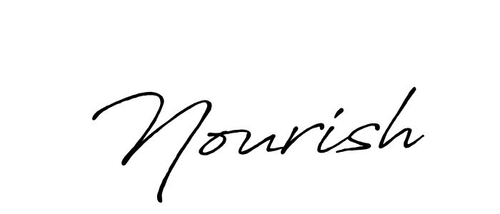 The best way (Antro_Vectra_Bolder) to make a short signature is to pick only two or three words in your name. The name Nourish include a total of six letters. For converting this name. Nourish signature style 7 images and pictures png