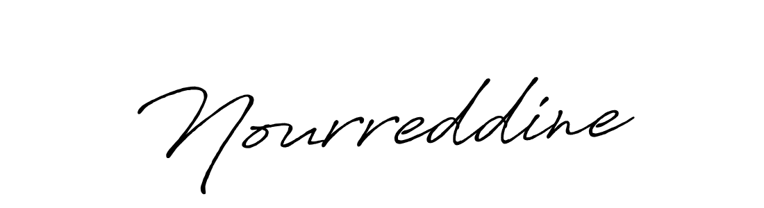 How to make Nourreddine signature? Antro_Vectra_Bolder is a professional autograph style. Create handwritten signature for Nourreddine name. Nourreddine signature style 7 images and pictures png