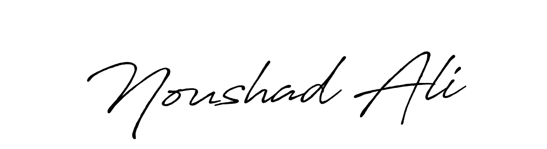 How to make Noushad Ali name signature. Use Antro_Vectra_Bolder style for creating short signs online. This is the latest handwritten sign. Noushad Ali signature style 7 images and pictures png