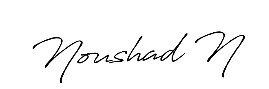 How to make Noushad N signature? Antro_Vectra_Bolder is a professional autograph style. Create handwritten signature for Noushad N name. Noushad N signature style 7 images and pictures png