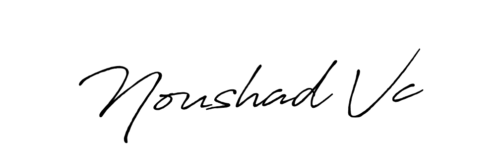 Noushad Vc stylish signature style. Best Handwritten Sign (Antro_Vectra_Bolder) for my name. Handwritten Signature Collection Ideas for my name Noushad Vc. Noushad Vc signature style 7 images and pictures png