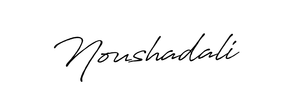 Use a signature maker to create a handwritten signature online. With this signature software, you can design (Antro_Vectra_Bolder) your own signature for name Noushadali. Noushadali signature style 7 images and pictures png