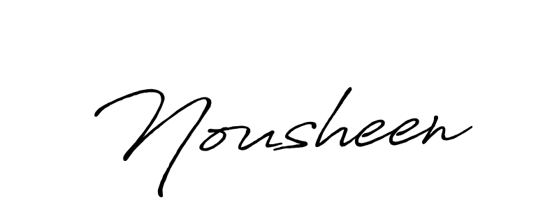 Also we have Nousheen name is the best signature style. Create professional handwritten signature collection using Antro_Vectra_Bolder autograph style. Nousheen signature style 7 images and pictures png