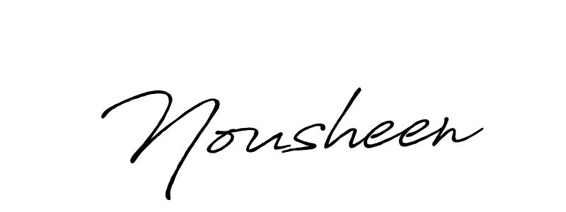 Create a beautiful signature design for name Nousheen. With this signature (Antro_Vectra_Bolder) fonts, you can make a handwritten signature for free. Nousheen signature style 7 images and pictures png