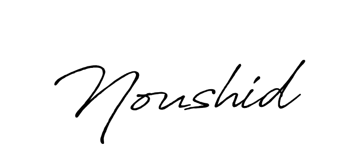 Also You can easily find your signature by using the search form. We will create Noushid name handwritten signature images for you free of cost using Antro_Vectra_Bolder sign style. Noushid signature style 7 images and pictures png