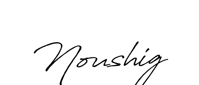 How to make Noushig name signature. Use Antro_Vectra_Bolder style for creating short signs online. This is the latest handwritten sign. Noushig signature style 7 images and pictures png
