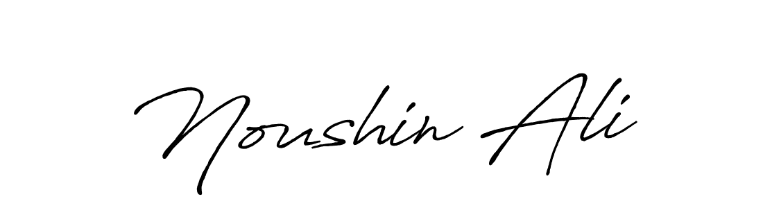 Noushin Ali stylish signature style. Best Handwritten Sign (Antro_Vectra_Bolder) for my name. Handwritten Signature Collection Ideas for my name Noushin Ali. Noushin Ali signature style 7 images and pictures png