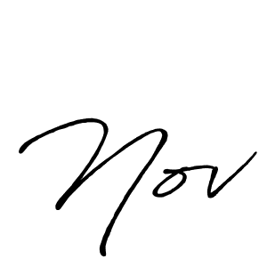 How to make Nov name signature. Use Antro_Vectra_Bolder style for creating short signs online. This is the latest handwritten sign. Nov signature style 7 images and pictures png