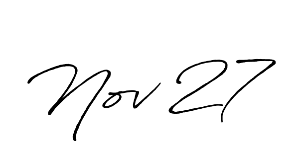 You should practise on your own different ways (Antro_Vectra_Bolder) to write your name (Nov 27) in signature. don't let someone else do it for you. Nov 27 signature style 7 images and pictures png