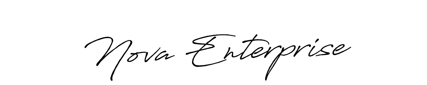 You should practise on your own different ways (Antro_Vectra_Bolder) to write your name (Nova Enterprise) in signature. don't let someone else do it for you. Nova Enterprise signature style 7 images and pictures png