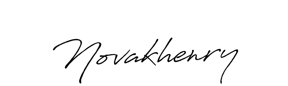 How to make Novakhenry name signature. Use Antro_Vectra_Bolder style for creating short signs online. This is the latest handwritten sign. Novakhenry signature style 7 images and pictures png
