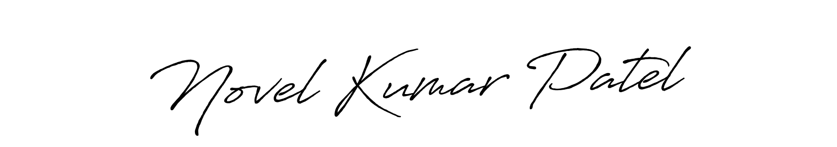 How to make Novel Kumar Patel name signature. Use Antro_Vectra_Bolder style for creating short signs online. This is the latest handwritten sign. Novel Kumar Patel signature style 7 images and pictures png