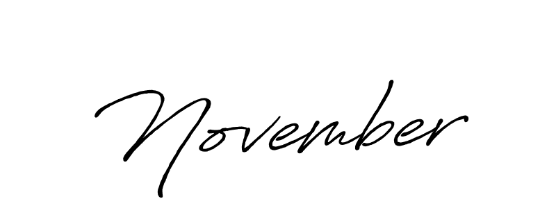 Also we have November name is the best signature style. Create professional handwritten signature collection using Antro_Vectra_Bolder autograph style. November signature style 7 images and pictures png