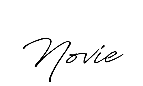 How to make Novie signature? Antro_Vectra_Bolder is a professional autograph style. Create handwritten signature for Novie name. Novie signature style 7 images and pictures png