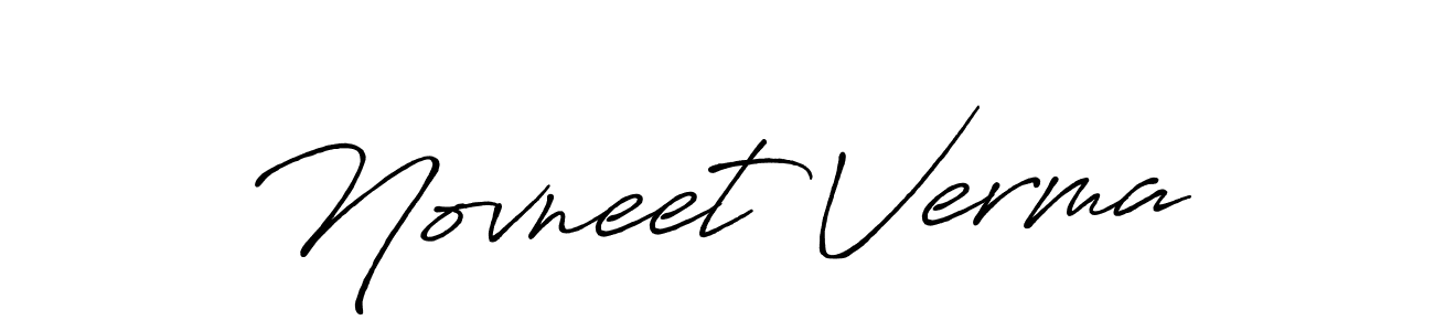 Design your own signature with our free online signature maker. With this signature software, you can create a handwritten (Antro_Vectra_Bolder) signature for name Novneet Verma. Novneet Verma signature style 7 images and pictures png