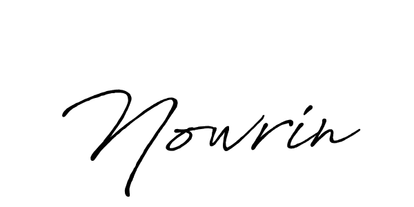 Create a beautiful signature design for name Nowrin. With this signature (Antro_Vectra_Bolder) fonts, you can make a handwritten signature for free. Nowrin signature style 7 images and pictures png