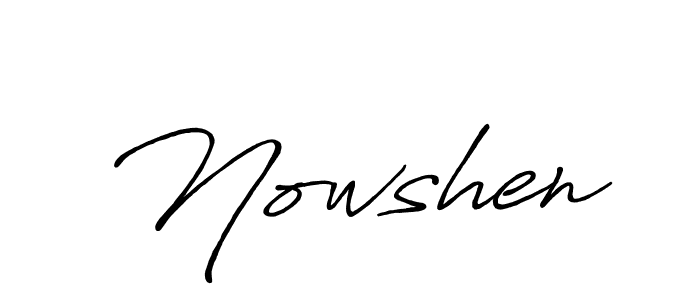 Make a beautiful signature design for name Nowshen. Use this online signature maker to create a handwritten signature for free. Nowshen signature style 7 images and pictures png