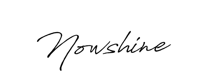 The best way (Antro_Vectra_Bolder) to make a short signature is to pick only two or three words in your name. The name Nowshine include a total of six letters. For converting this name. Nowshine signature style 7 images and pictures png