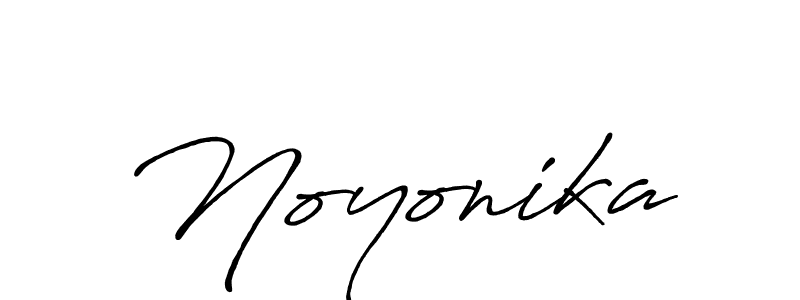 Make a beautiful signature design for name Noyonika. With this signature (Antro_Vectra_Bolder) style, you can create a handwritten signature for free. Noyonika signature style 7 images and pictures png