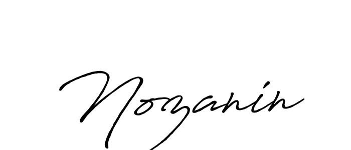 Make a beautiful signature design for name Nozanin. With this signature (Antro_Vectra_Bolder) style, you can create a handwritten signature for free. Nozanin signature style 7 images and pictures png