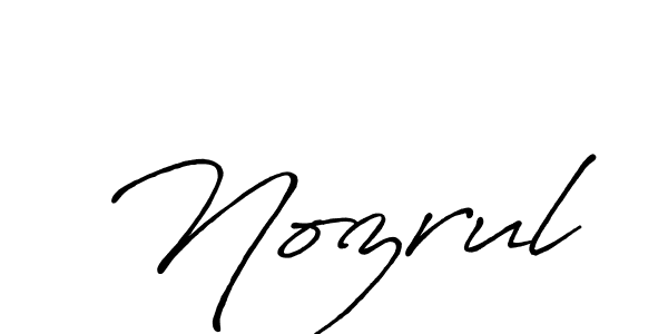 How to make Nozrul signature? Antro_Vectra_Bolder is a professional autograph style. Create handwritten signature for Nozrul name. Nozrul signature style 7 images and pictures png