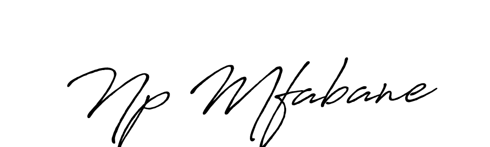 Use a signature maker to create a handwritten signature online. With this signature software, you can design (Antro_Vectra_Bolder) your own signature for name Np Mfabane. Np Mfabane signature style 7 images and pictures png
