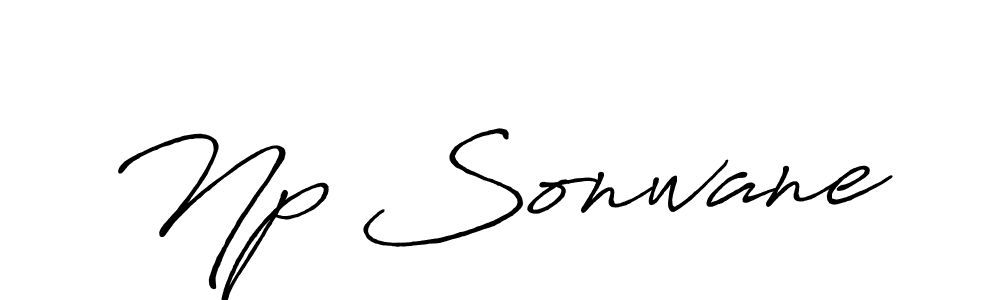 Np Sonwane stylish signature style. Best Handwritten Sign (Antro_Vectra_Bolder) for my name. Handwritten Signature Collection Ideas for my name Np Sonwane. Np Sonwane signature style 7 images and pictures png