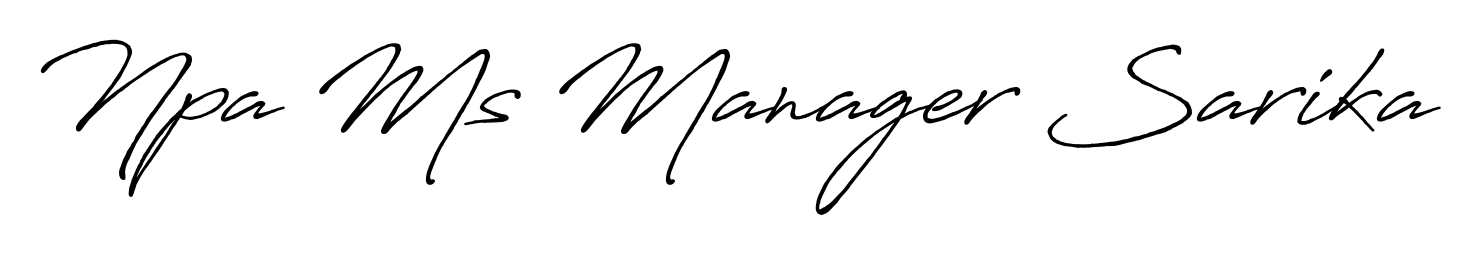 Try this chic Npa Ms Manager Sarika handwritten sign style. Using Antro_Vectra_Bolder font elements, it gives your name a sleek, memorable identity. Npa Ms Manager Sarika signature style 7 images and pictures png