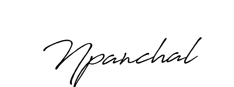 Design your own signature with our free online signature maker. With this signature software, you can create a handwritten (Antro_Vectra_Bolder) signature for name Npanchal. Npanchal signature style 7 images and pictures png