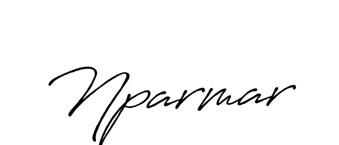 How to make Nparmar signature? Antro_Vectra_Bolder is a professional autograph style. Create handwritten signature for Nparmar name. Nparmar signature style 7 images and pictures png