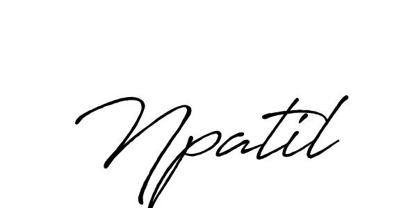 Design your own signature with our free online signature maker. With this signature software, you can create a handwritten (Antro_Vectra_Bolder) signature for name Npatil. Npatil signature style 7 images and pictures png