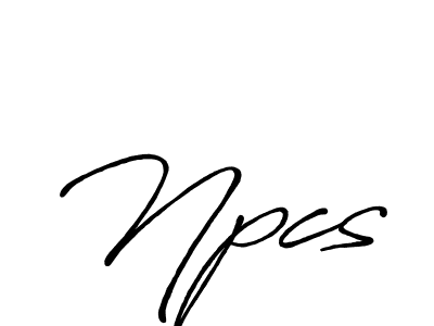 Use a signature maker to create a handwritten signature online. With this signature software, you can design (Antro_Vectra_Bolder) your own signature for name Npcs. Npcs signature style 7 images and pictures png