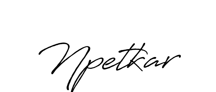 Create a beautiful signature design for name Npetkar. With this signature (Antro_Vectra_Bolder) fonts, you can make a handwritten signature for free. Npetkar signature style 7 images and pictures png