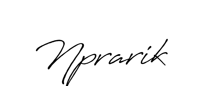 Make a beautiful signature design for name Nprarik. With this signature (Antro_Vectra_Bolder) style, you can create a handwritten signature for free. Nprarik signature style 7 images and pictures png