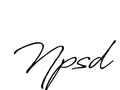 Create a beautiful signature design for name Npsd. With this signature (Antro_Vectra_Bolder) fonts, you can make a handwritten signature for free. Npsd signature style 7 images and pictures png