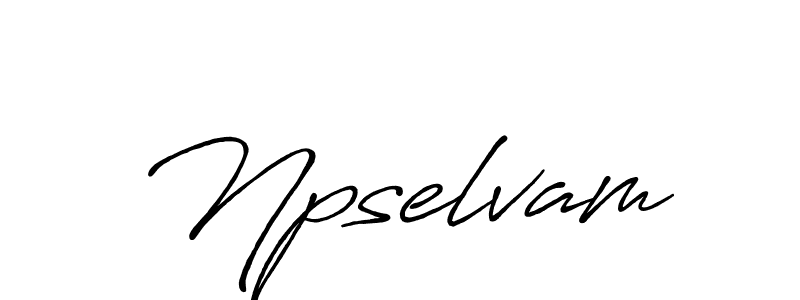 Npselvam stylish signature style. Best Handwritten Sign (Antro_Vectra_Bolder) for my name. Handwritten Signature Collection Ideas for my name Npselvam. Npselvam signature style 7 images and pictures png