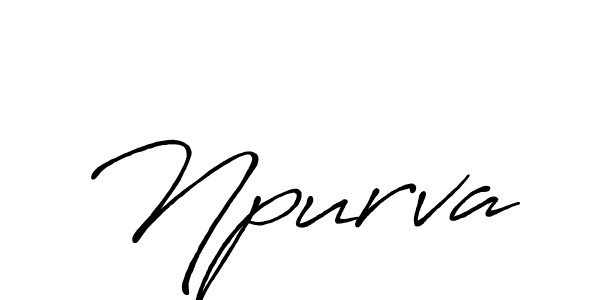 if you are searching for the best signature style for your name Npurva. so please give up your signature search. here we have designed multiple signature styles  using Antro_Vectra_Bolder. Npurva signature style 7 images and pictures png