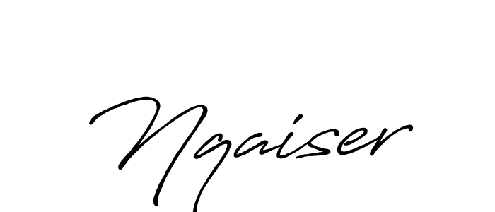 How to make Nqaiser name signature. Use Antro_Vectra_Bolder style for creating short signs online. This is the latest handwritten sign. Nqaiser signature style 7 images and pictures png
