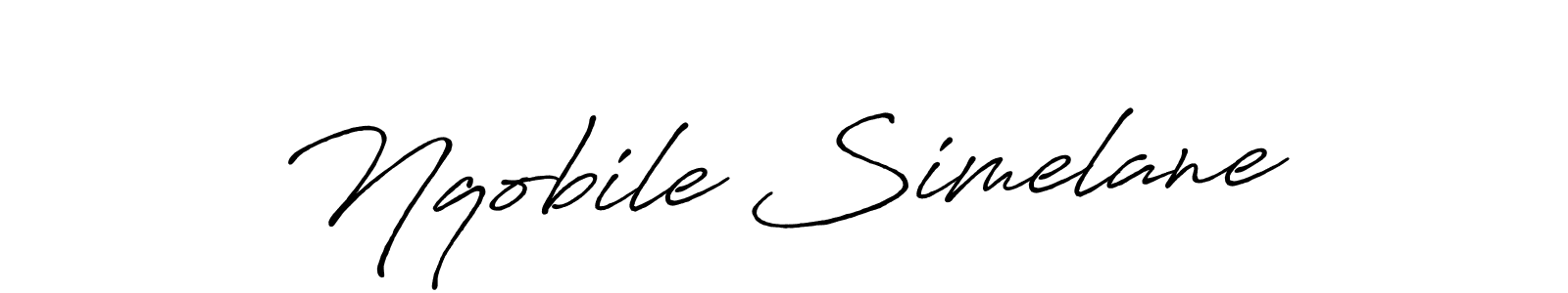 The best way (Antro_Vectra_Bolder) to make a short signature is to pick only two or three words in your name. The name Nqobile Simelane include a total of six letters. For converting this name. Nqobile Simelane signature style 7 images and pictures png