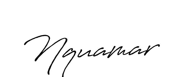 How to make Nquamar name signature. Use Antro_Vectra_Bolder style for creating short signs online. This is the latest handwritten sign. Nquamar signature style 7 images and pictures png