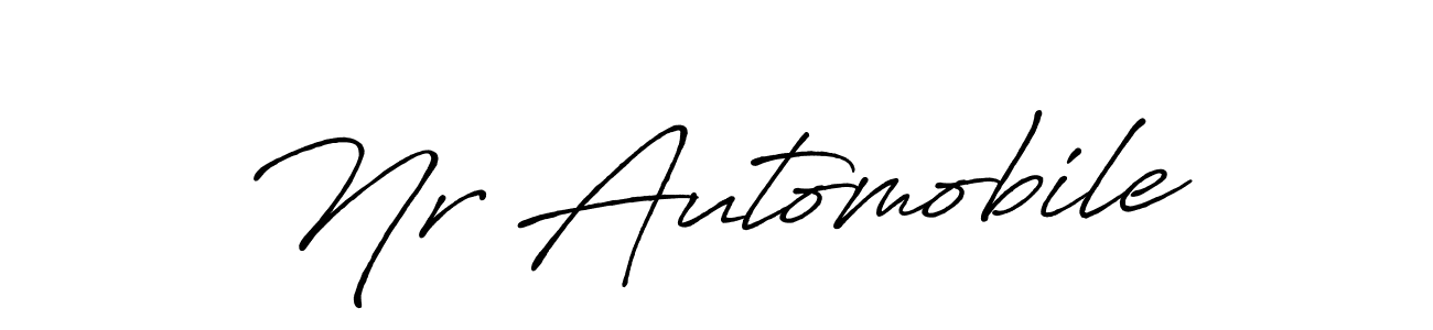 How to make Nr Automobile name signature. Use Antro_Vectra_Bolder style for creating short signs online. This is the latest handwritten sign. Nr Automobile signature style 7 images and pictures png