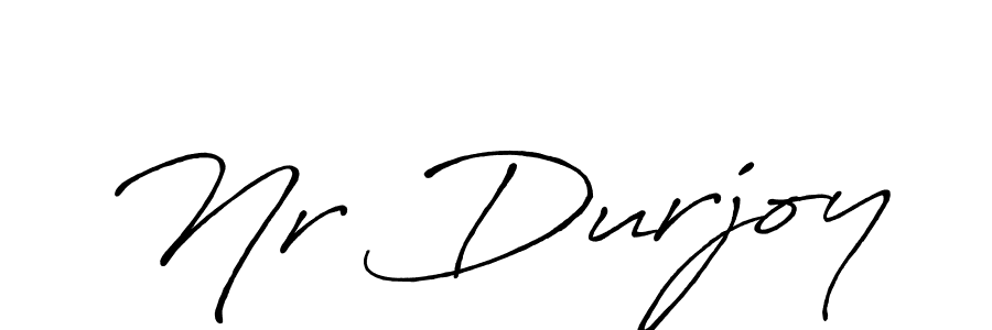 Make a beautiful signature design for name Nr Durjoy. With this signature (Antro_Vectra_Bolder) style, you can create a handwritten signature for free. Nr Durjoy signature style 7 images and pictures png